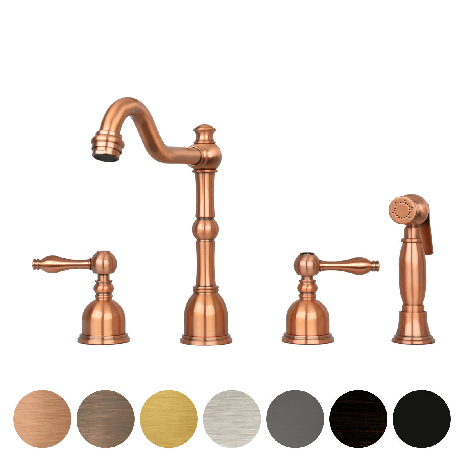 Copper Widespread Kitchen Faucet