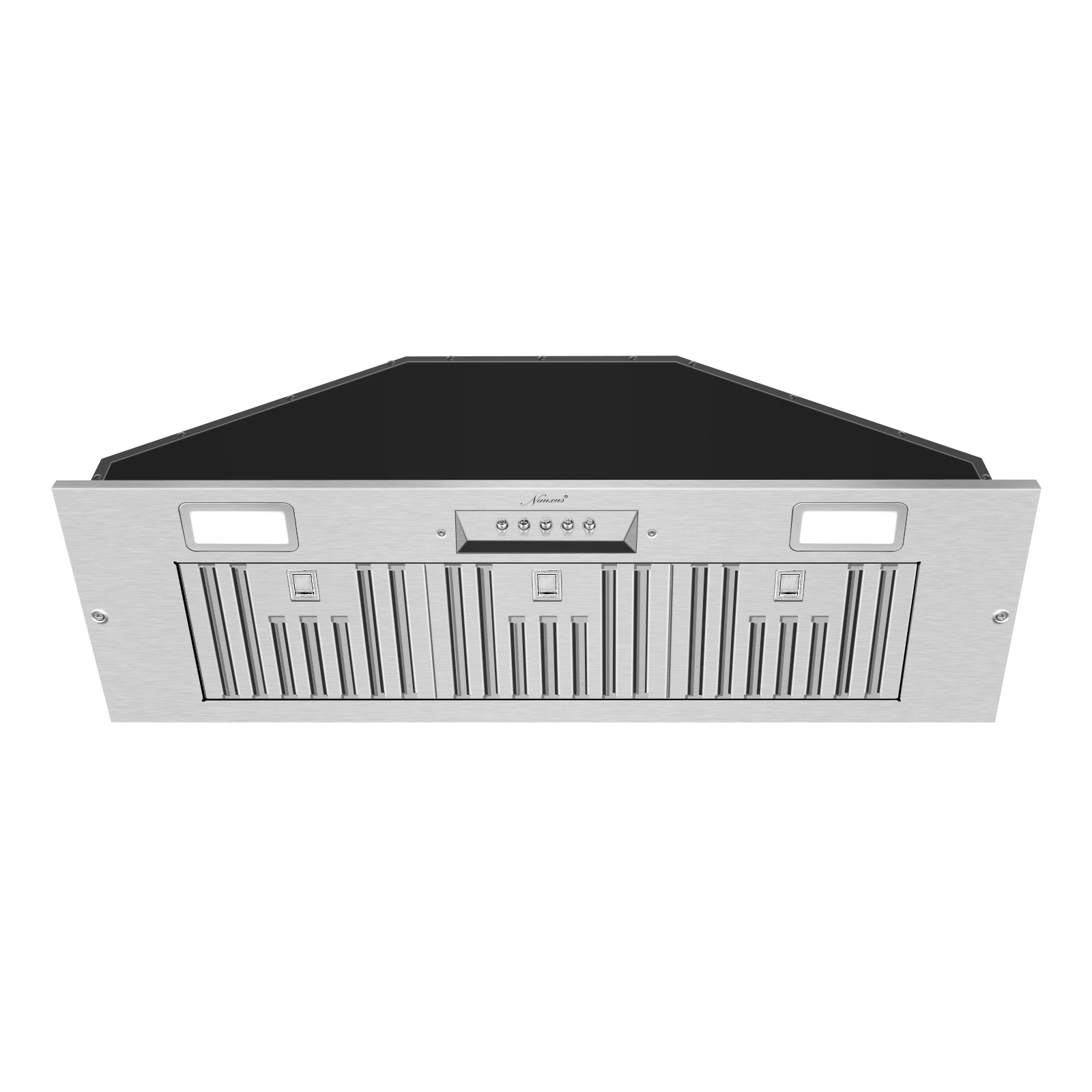 Range Hood Insert 36 Inch 600 CFM Built-in Kitchen Hood with 3 Speeds  Ultra-Quiet Stainless Steel Ducted Vent Hood Insert with LED Lights &  Dishwasher Safe Filters, Button Control Hood Vent-Cool White 